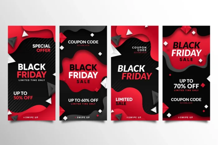 gradient black friday instagram stories collectio crcbc5ebeae size3.42mb - title:قالب استوری اینستاگرام تخفیف جمعه سیاه - اورچین فایل - format:EPS - وکتور - sku:crcbc5ebeae - keywords: p_id:36501