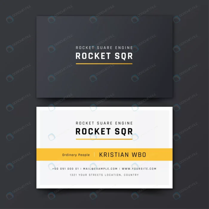gradient black yellow modern business card templa crc7277d145 size3.11mb - title:کارت ویزیت شرکتی به رنگ سفید و مشکی - اورچین فایل - format:EPS - وکتور - sku:crc7277d145 - keywords: p_id:80315