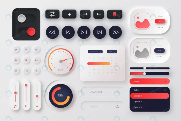 gradient colored ui kit pack 2 crc9f93ecc4 size3.58mb - title:وکتور رابط کاربری - اورچین فایل - format:EPS - وکتور - sku:crc9f93ecc4 - keywords: p_id:55879