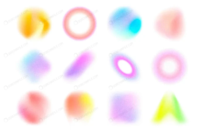 gradient grainy shape collection crc54db79a9 size2.35mb - title:مجموعه اشکال گرادینت - اورچین فایل - format:EPS - وکتور - sku:crc54db79a9 - keywords: p_id:91929