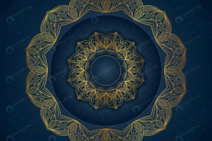 gradient mandala background crc77216671 size17.08mb 1 - title:وکتور ماندالا لوکس سرمه ای و طلایی - اورچین فایل - format:EPS - وکتور - sku:crc77216671 - keywords: p_id:52910