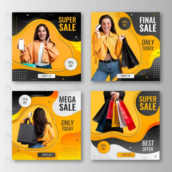 gradient sale instagram post collection with phot crc0d797839 size0.99mb - title:پست اینستاگرام ویژه فروش محصول با فرمت وکتور - اورچین فایل - format:EPS - وکتور - sku:crc0d797839 - keywords: p_id:79941