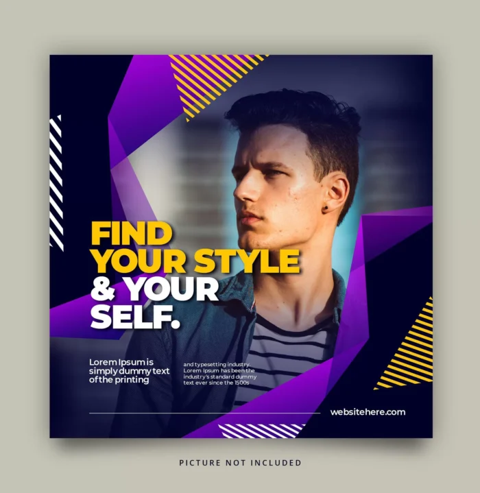 gradient social media post template 2 - title:دانلود پست اینستاگرامی با طراحی اشکال هندسی شیک و انرژیتیک در فرمت PSD - اورچین فایل - format:PSD - فتوشاپ - sku:4921 - keywords: p_id:30556