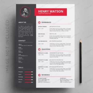 gray red resume template crc819af813 size3.83mb - title:Home - اورچین فایل - format: - sku: - keywords: p_id:18