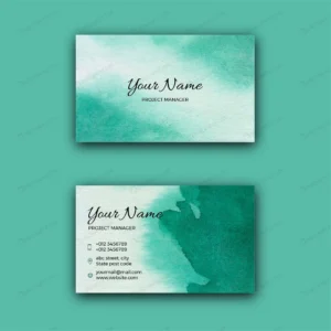 green watercolor corporate business card template crcfb9d7145 size41.98mb - title:Home - اورچین فایل - format: - sku: - keywords: p_id:18