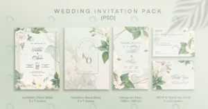 green wedding invitation pack with rsvp thank you rnd835 frp18868543 - title:Home - اورچین فایل - format: - sku: - keywords: p_id:18