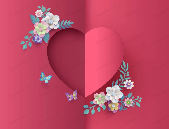 greeting card background love valentine day crcc88cffa5 size9.00mb - title:وکتور قلب با گل و پروانه - اورچین فایل - format:EPS - وکتور - sku:crcc88cffa5 - keywords: p_id:100127