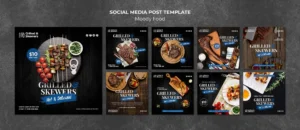 grilled skewers restaurant social media post template - title:Home - اورچین فایل - format: - sku: - keywords: p_id:18