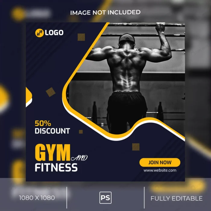 gym fitness instagram post square banner 2 crc8ed0f9bc size1.26mb - title:قالب پست اینستاگرام باشگاه بدنسازی - اورچین فایل - format:PSD - فتوشاپ - sku:crc8ed0f9bc - keywords: p_id:100915