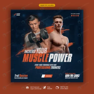 gym fitness social media banner template rnd355 frp21937229 - title:Home - اورچین فایل - format: - sku: - keywords: p_id:18