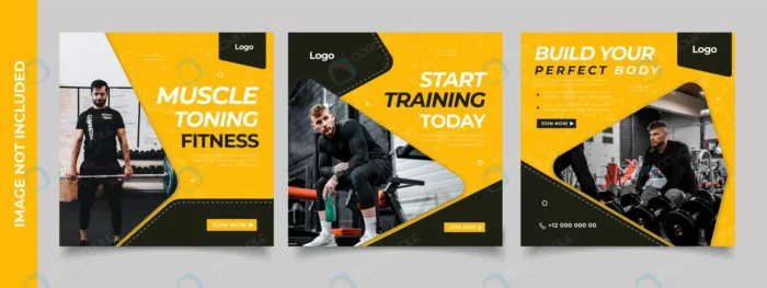 gym fitness social media instagram post template crca2143fad size5.33mb - title:پست اینستاگرام برای باشگاه بدنسازی با فرمت وکتور - اورچین فایل - format:EPS - وکتور - sku:crca2143fad - keywords: p_id:42373