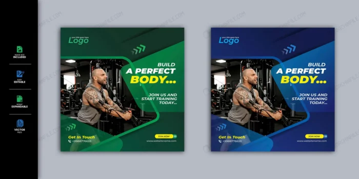 gym fitness social media post facebook post insta crce33750d7 size3.81mb - title:قالب پست اینستاگرام باشگاه بدنسازی - اورچین فایل - format:EPS - وکتور - sku:crce33750d7 - keywords:قالب پست اینستاگرام باشگاه بدنسازی p_id:102543