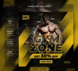 gym zone flyer social media post template rnd654 frp8660041 - title:Home - اورچین فایل - format: - sku: - keywords: p_id:18