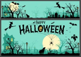 halloween background banner with black silhouette crc178b8353 size3.46mb - title:Home Main - اورچین فایل - format: - sku: - keywords: p_id:18