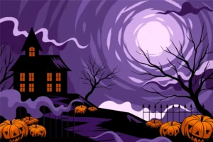 halloween background with house - title:Home - اورچین فایل - format: - sku: - keywords: p_id:18