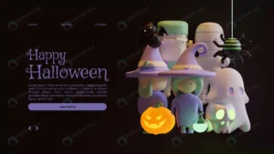 halloween landing page template with 3d rendering crc7a2728c2 size32.63mb - title:Home - اورچین فایل - format: - sku: - keywords: p_id:18