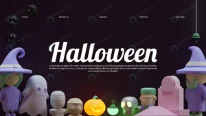 halloween landing page template with 3d rendering crcac81dcae size31.83mb 1 - title:Home - اورچین فایل - format: - sku: - keywords: p_id:18