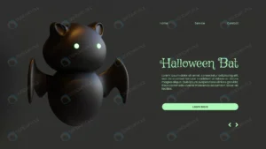 halloween landing page template with bat 3d rende crcab00c179 size37.11mb 1 - title:Home - اورچین فایل - format: - sku: - keywords: p_id:18