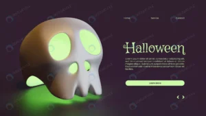 halloween landing page template with skull 3d ren crcc9e6daff size46.28mb 1 - title:Home - اورچین فایل - format: - sku: - keywords: p_id:18