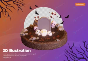 halloween theme 3d rendering illustration with sk crc092afcc8 size32.86mb 1 - title:Home - اورچین فایل - format: - sku: - keywords: p_id:18