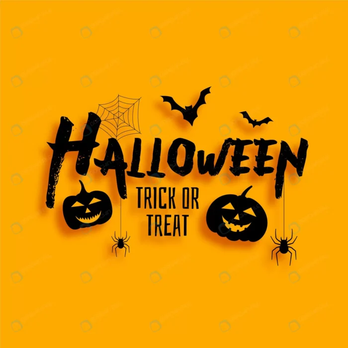 halloween trick trat card with bats scary pumpkin crc19e447ce size1.91mb 1 - title:کارت تبریک جشن هالووین - اورچین فایل - format:EPS - وکتور - sku:crc19e447ce - keywords: p_id:43753