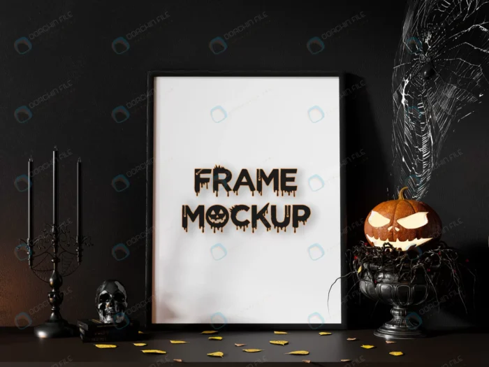 hallowen day pumpkins frame mockup premium psd.jp crc54adc907 size46.66mb 1 - title:موکاپ فریم برای هالووین - اورچین فایل - format:PSD - فتوشاپ - sku:crc54adc907 - keywords: p_id:43727