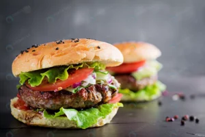 hamburgers with beef tomato red onion lettuce crc7106dac1 size12.20mb 6000x4000 - title:Home - اورچین فایل - format: - sku: - keywords: p_id:18