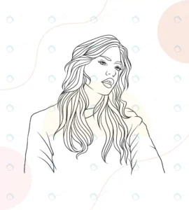 hand drawn beautiful woman elegant line art style crc6ccd04a3 size1.05mb 1 - title:Home - اورچین فایل - format: - sku: - keywords: p_id:18