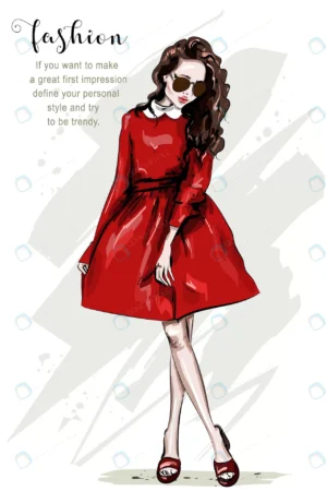 hand drawn beautiful woman red dress crcd8c6b349 size3.57mb - title:Home - اورچین فایل - format: - sku: - keywords: p_id:18