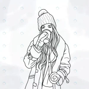 hand drawn beautiful woman wearing winter clothes crc1b31c858 size12.23mb 1 - title:Home - اورچین فایل - format: - sku: - keywords: p_id:18