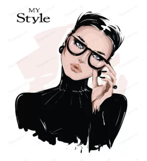 hand drawn beautiful young woman eyeglasses styli crcdcb44c61 size2.92mb - title:Home - اورچین فایل - format: - sku: - keywords: p_id:18