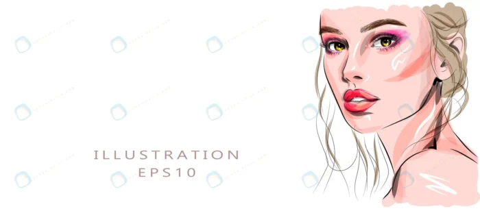 hand drawn beautiful young woman face sketch styl crc89565837 size2.62mb 1 - title:وکتور صورت خانم جوان - اورچین فایل - format:EPS - وکتور - sku:crc89565837 - keywords: p_id:47314