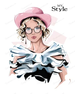 hand drawn beautiful young woman pink hat stylish crc9da267a8 size3.77mb - title:Home - اورچین فایل - format: - sku: - keywords: p_id:18