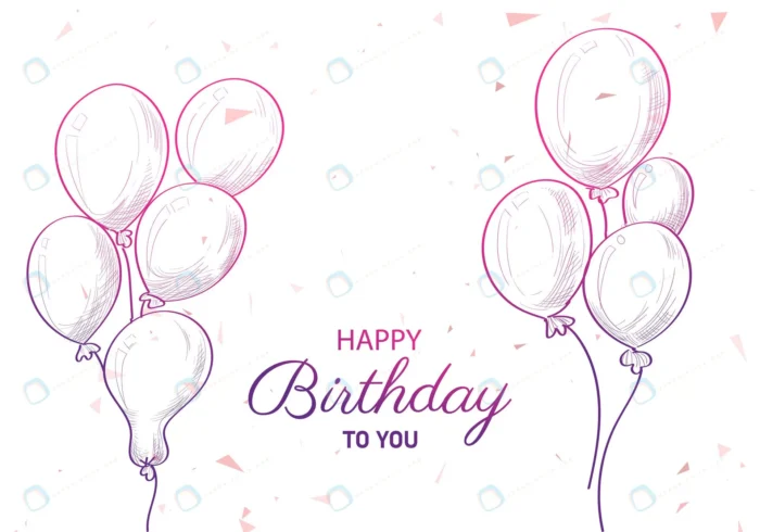 hand drawn birthday with balloons sketch backgrou crc7d0a143a size1.14mb - title:دانلود وکتور طرح جشن تولد - اورچین فایل - format:EPS - وکتور - sku:crc7d0a143a - keywords: p_id:34629