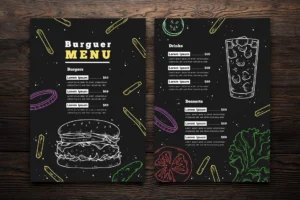 hand drawn burger menu template crc91c41f59 size6.58mb - title:Home - اورچین فایل - format: - sku: - keywords: p_id:18