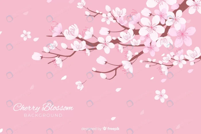 hand drawn cherry blossom background crca4ea228d size5.15mb - title:وکتور پس زمینه بهاری - اورچین فایل - format:EPS - وکتور - sku:crca4ea228d - keywords: p_id:55302