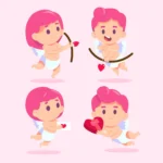 hand drawn cute cupid character collection - title:Home Main - اورچین فایل - format: - sku: - keywords: p_id:18