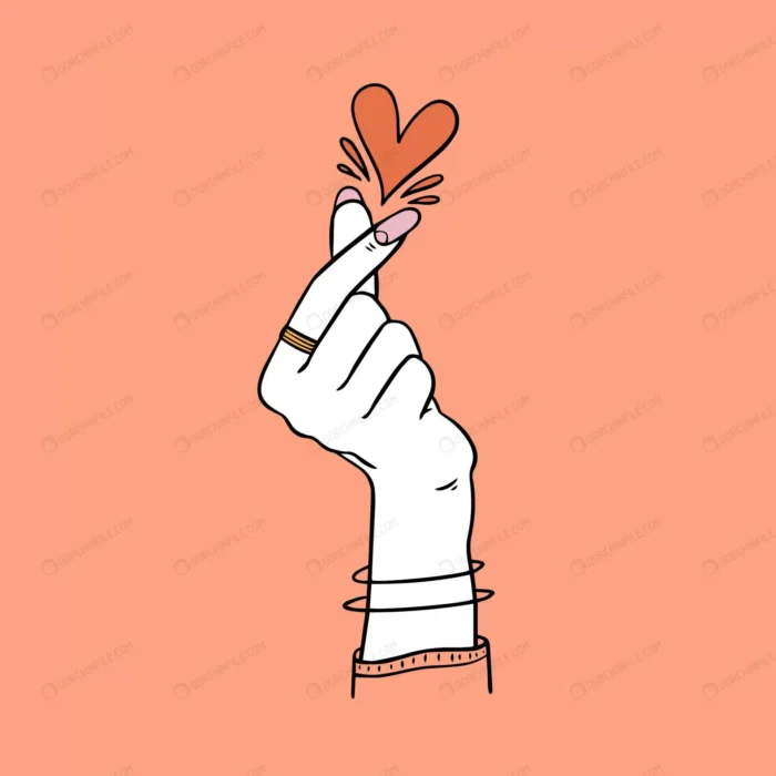 hand drawn finger heart crc23629080 size0.38mb - title:وکتور دست با نماد عشق - اورچین فایل - format:EPS - وکتور - sku:crc23629080 - keywords: p_id:93887