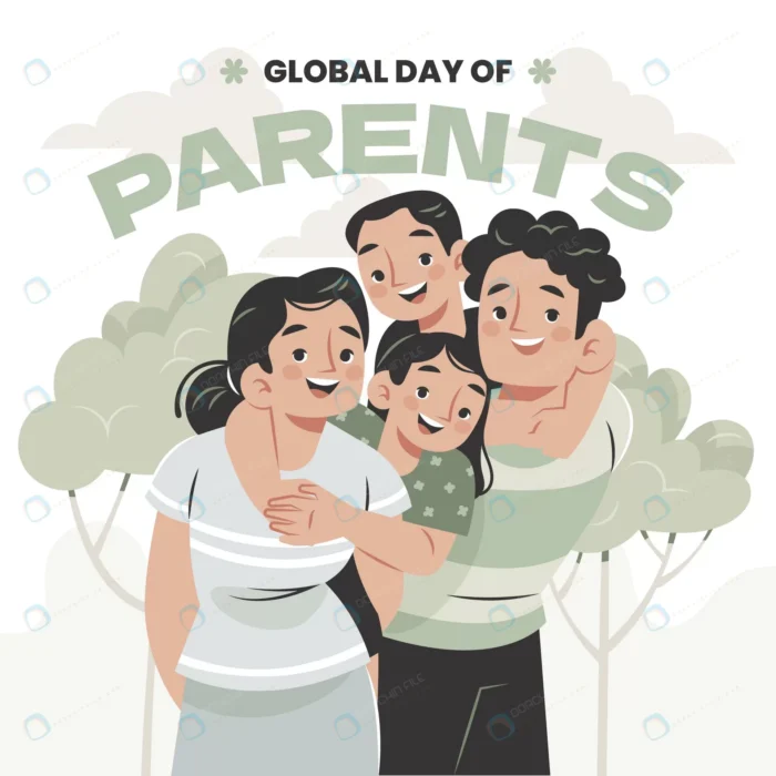 hand drawn global day parents illustration 2 crc03fa91fa size1.19mb - title:دانلود وکتور خانواده 4 نفره - اورچین فایل - format:EPS - وکتور - sku:crc03fa91fa - keywords: p_id:85021