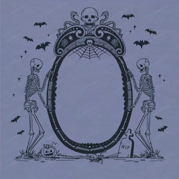 hand drawn halloween frame template crc805deb88 size19.78mb - title:وکتور فریم با جمجمه ویژه جشن هالووین - اورچین فایل - format:EPS - وکتور - sku:crc805deb88 - keywords: p_id:64615