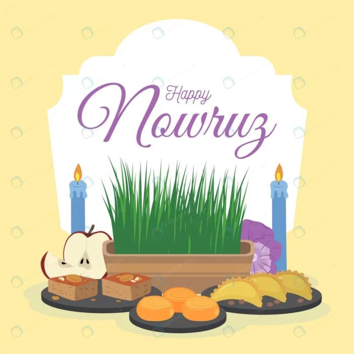 hand drawn happy nowruz celebration 1.webp crcdb2be42e size0.98mb 1 - title:وکتور تبریک عید نوروز با شیرینی - اورچین فایل - format:EPS - وکتور - sku:crcdb2be42e - keywords: p_id:46118