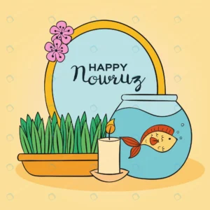 hand drawn happy nowruz illustration with mirror crc8e8eb825 size817.41kb - title:Home - اورچین فایل - format: - sku: - keywords: p_id:18