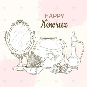 hand drawn happy nowruz illustration with mirror crcc41a9b53 size20.34mb - title:Home - اورچین فایل - format: - sku: - keywords: p_id:18