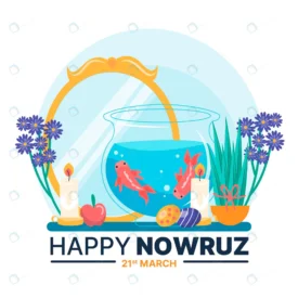 hand drawn happy nowruz illustration with mirror crcf43080fb size988.34kb - title:Home Main - اورچین فایل - format: - sku: - keywords: p_id:18