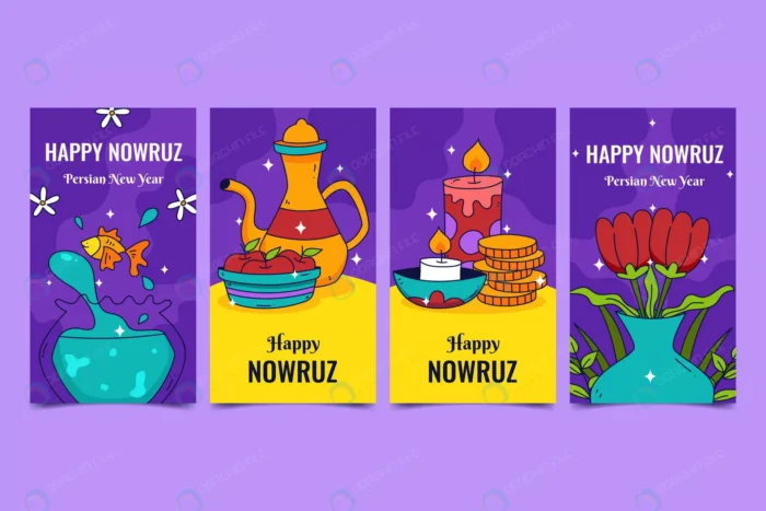 hand drawn happy nowruz instagram stories collect crcc2ecdeea size1.53mb - title:وکتور استوری اینستاگرام نوروز با طرح نقاشی - اورچین فایل - format:EPS - وکتور - sku:crcc2ecdeea - keywords: p_id:52872