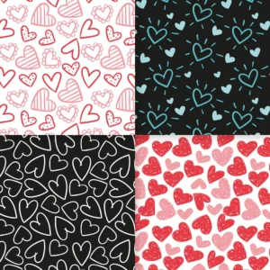 hand drawn heart pattern set - title:Home - اورچین فایل - format: - sku: - keywords: p_id:18