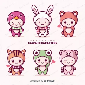 hand drawn kawaii disguised characters collection crcd0a2b739 size4.07mb - title:Home - اورچین فایل - format: - sku: - keywords: p_id:18