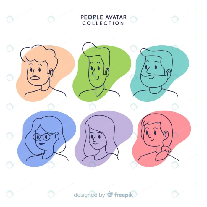 hand drawn people avatar pack crc612594cb size1.67mb - title:مجموعه آواتار زن و مرد با فرمت وکتور - اورچین فایل - format:EPS - وکتور - sku:crc612594cb - keywords: p_id:78511