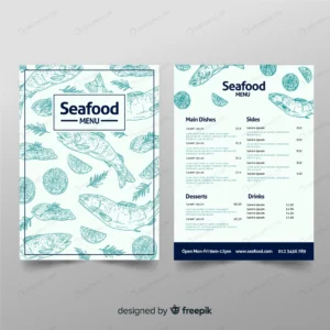 hand drawn restaurant seafood menu template crcd54d93fb size15.35mb - title:Home - اورچین فایل - format: - sku: - keywords: p_id:18