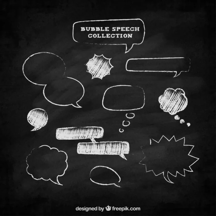 hand drawn speech bubbles blackboard effect crc6f997189 size32.12mb - title:دانلود حباب گفتاری سبک گچ سفید - اورچین فایل - format:EPS - وکتور - sku:crc6f997189 - keywords: p_id:39132